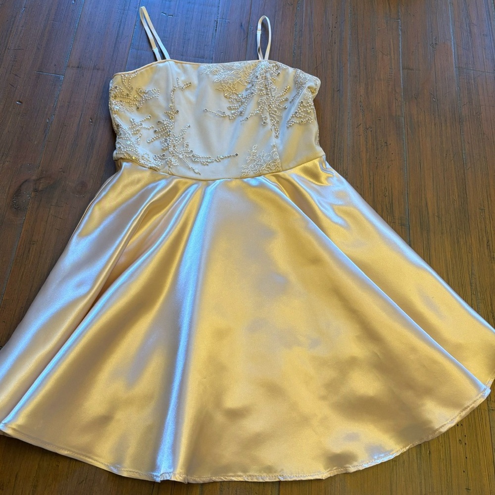 Girls gold size 12 special occasion dress